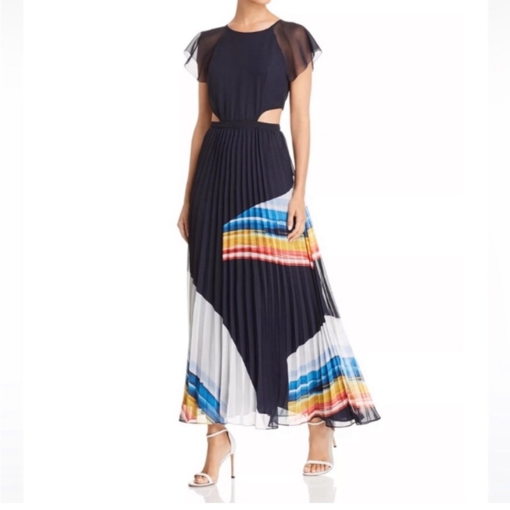 Joie NWOT  Keitha Navy Resort Maxi Dress with Flutter Sleeves